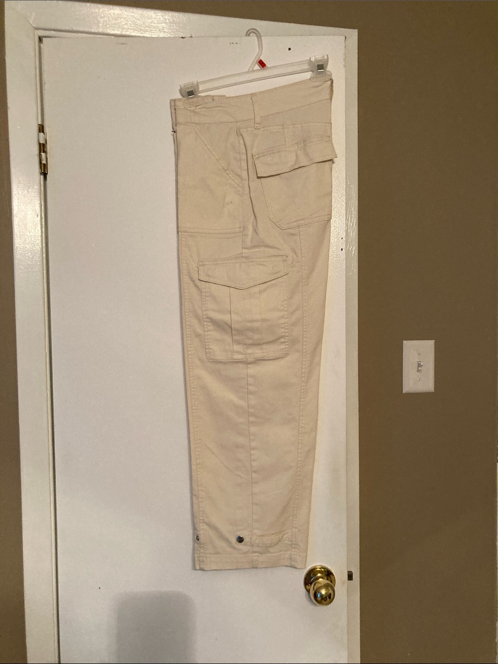 Women’s Beige Cargo Pants - Casual Utility Style